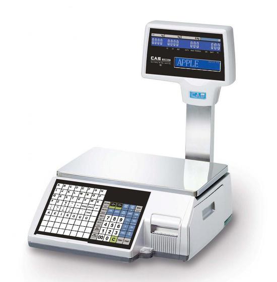 CAS CL 5500 Barcode Label Recept Ticket Printing Scale