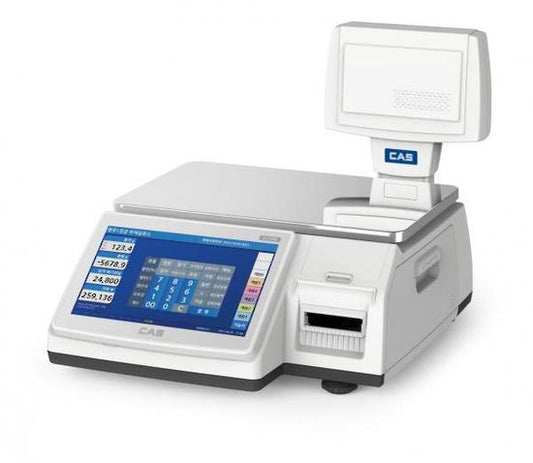 CAS CL 7200 Barcode Ticket or Label Printing Touchscreen Scale