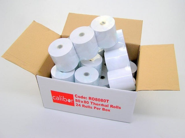 Premium POS Thermal Rolls 80 x 80mm (24 Rolls per Box)