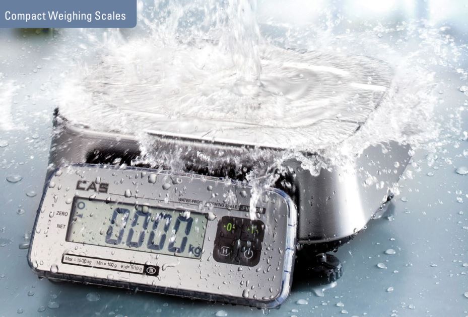 CAS FW500-E Waterproof Scales IP69 LED/LCD 247X212mm Platen