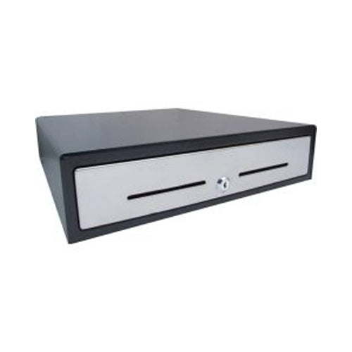 CASH DRAWER EC350 4 NOTE 8 COIN 24V BLACK STAINLESS STEEL FRONT